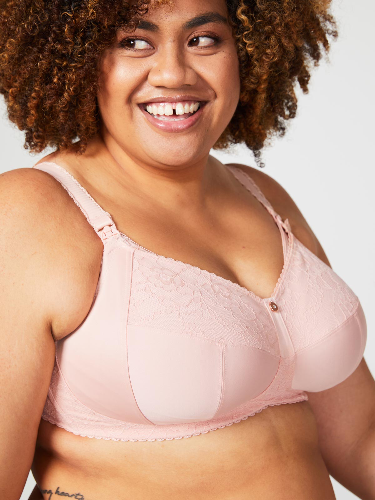 tea non wire nursing bra - blush