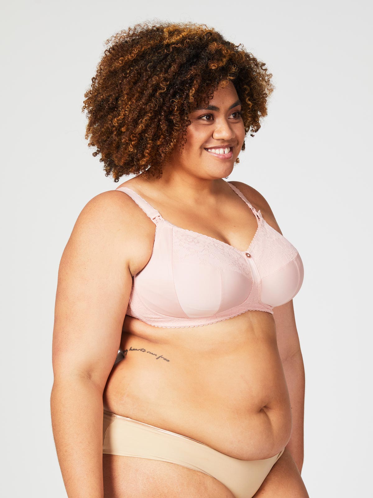 tea non wire nursing bra - blush