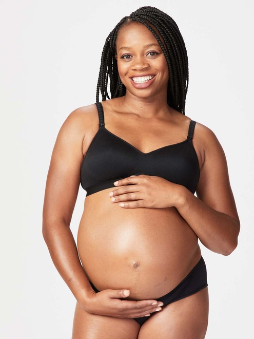 Maternity Black Seamless Nursing Bra