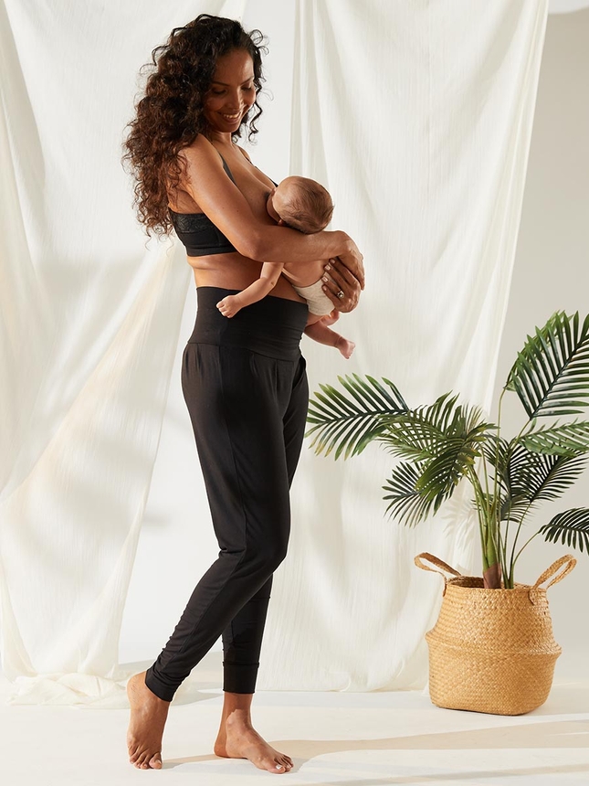 Nougat Maternity Lounge Pants - Black