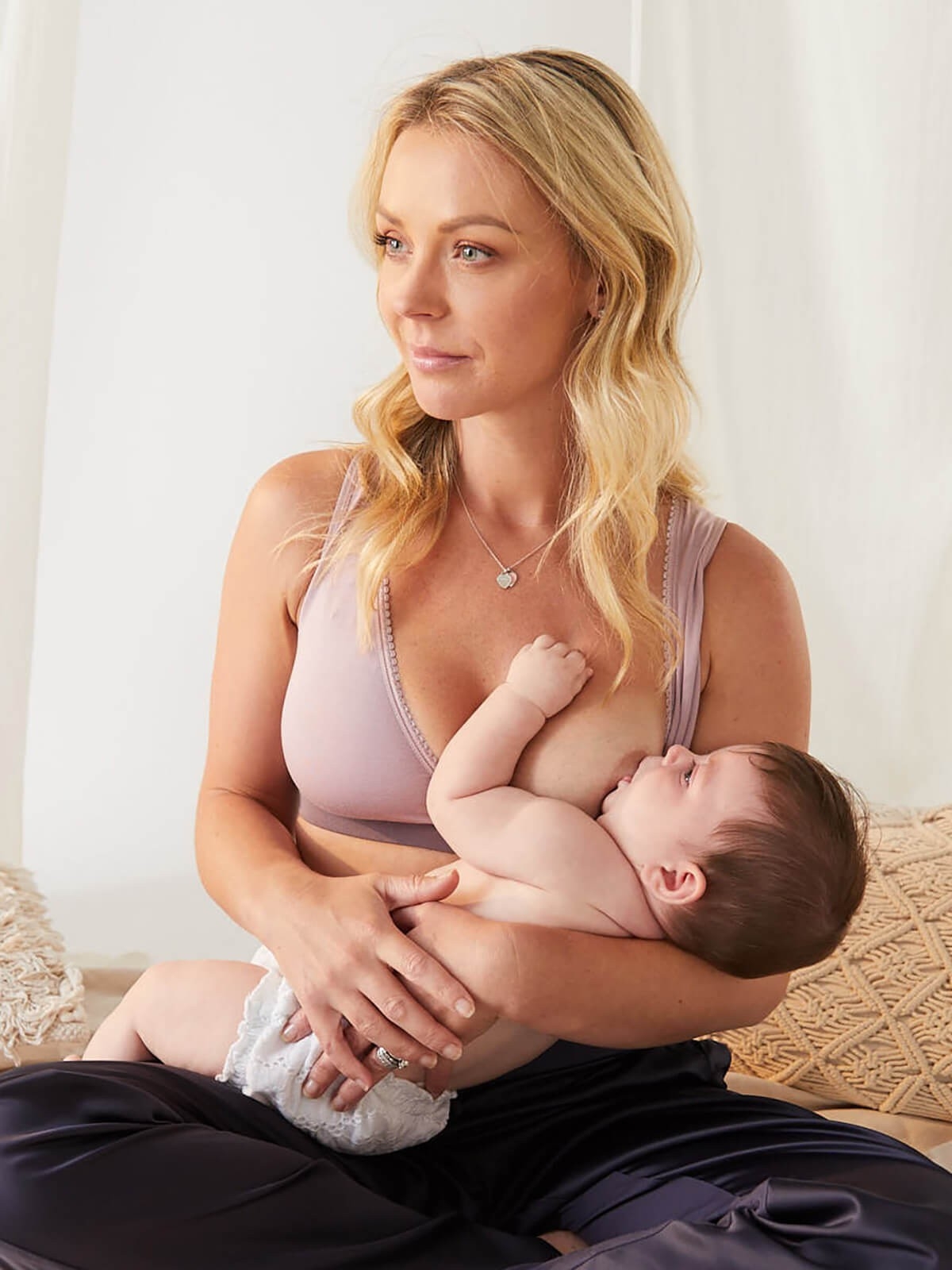  HTDZDX Women Maternity Breastfeeding Bra Sleep Nursing