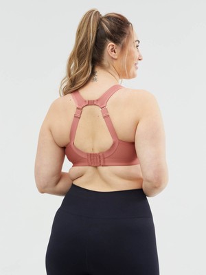 popcorn nursing sports bra - brick