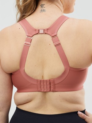 popcorn nursing sports bra - brick