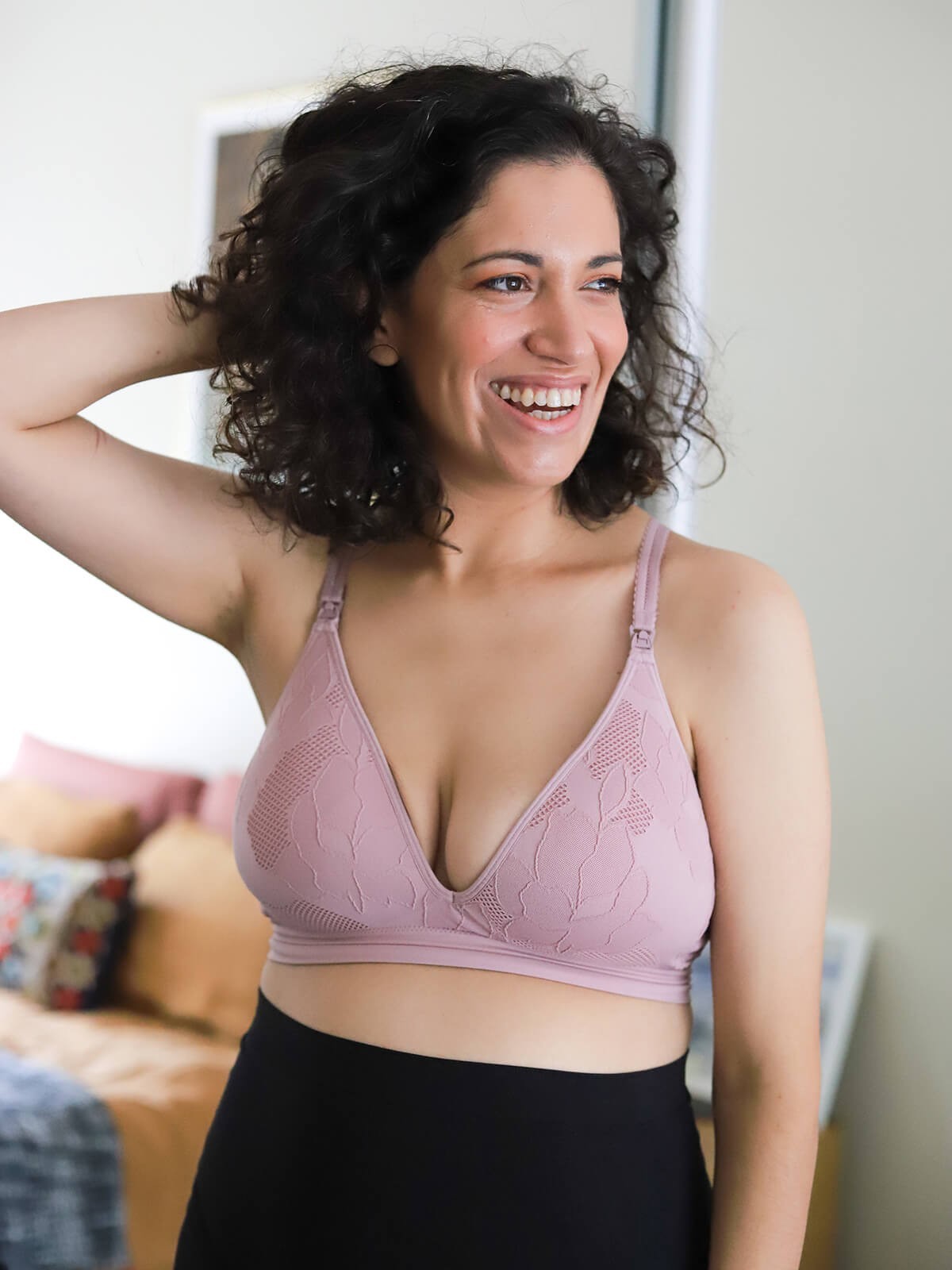 freckles recycled nursing bra - mauve