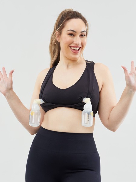 Lotus Hands-free Nursing & Pumping Bra - Black