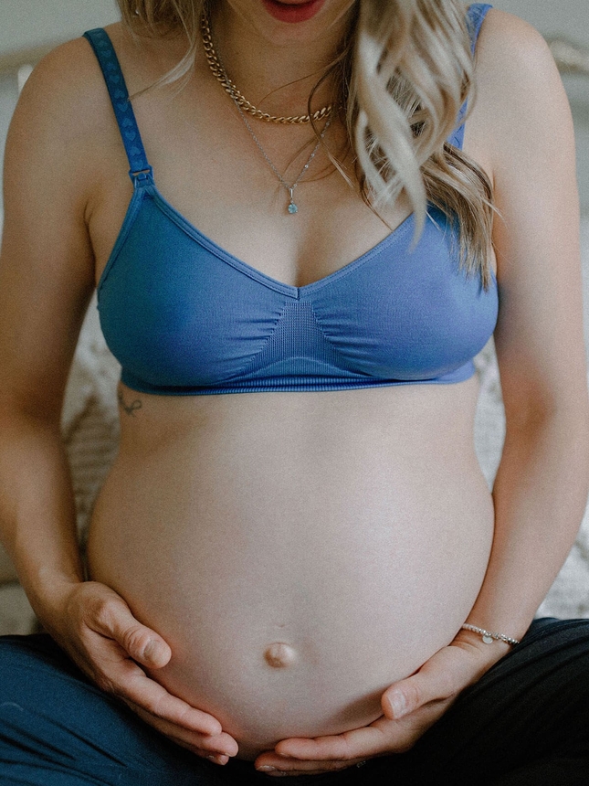 Flourish Seamless Maternity & Nursing Bra - Blue
