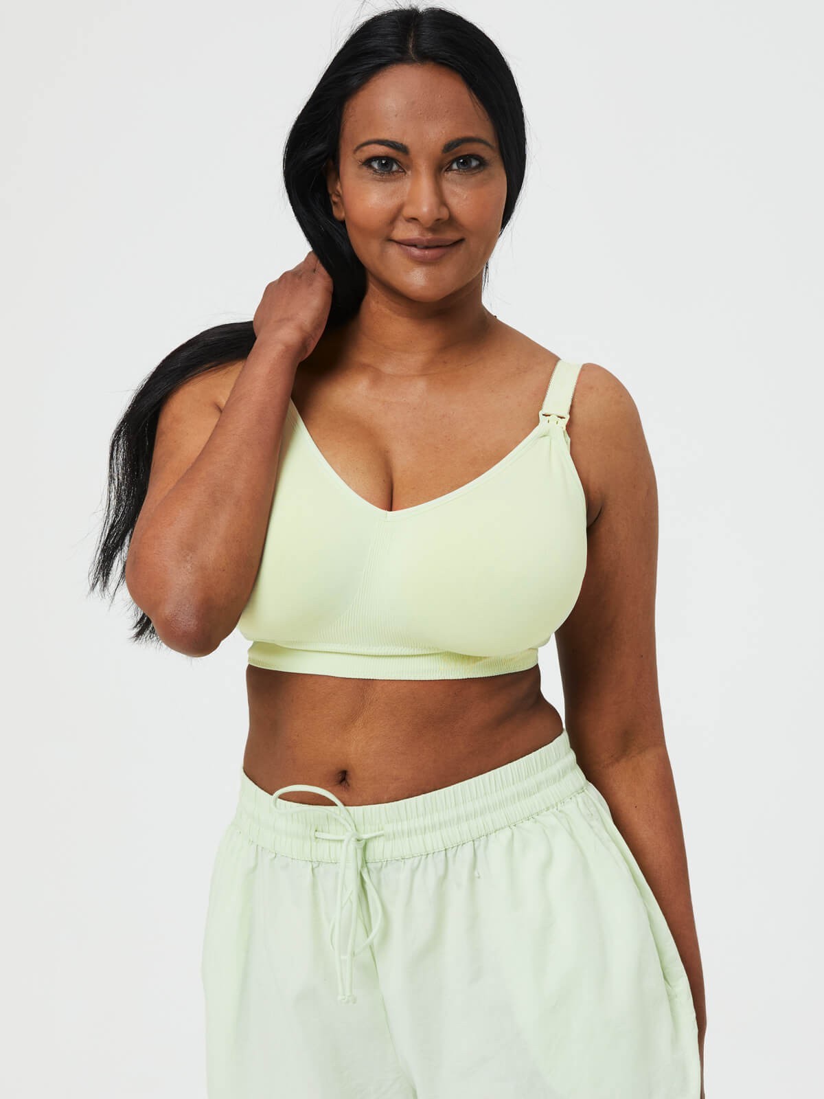 popping candy nursing bralette - mint green