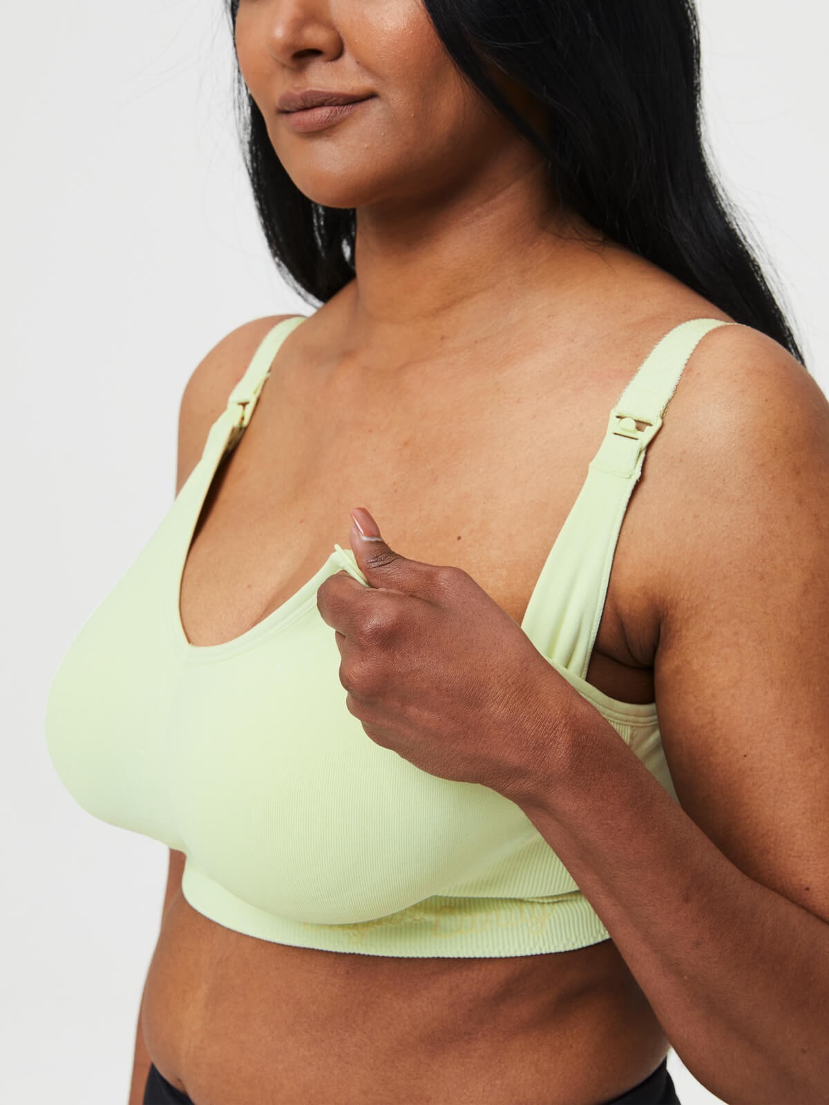 popping candy nursing bralette - mint green