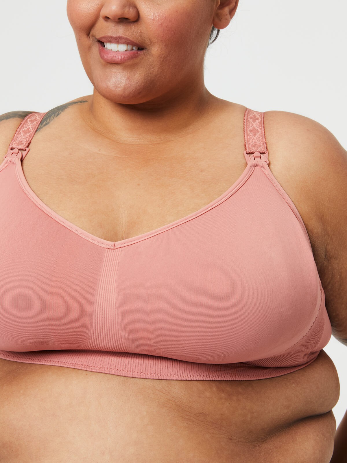 popping candy nursing bralette - rosewood