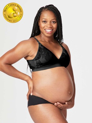 freckles recycled nursing bra - black