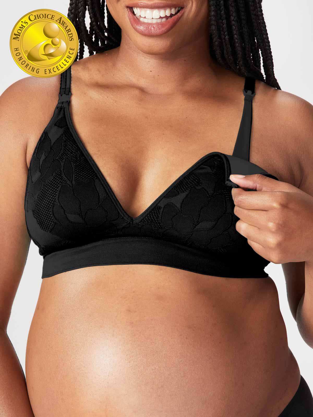 freckles recycled nursing bra - black