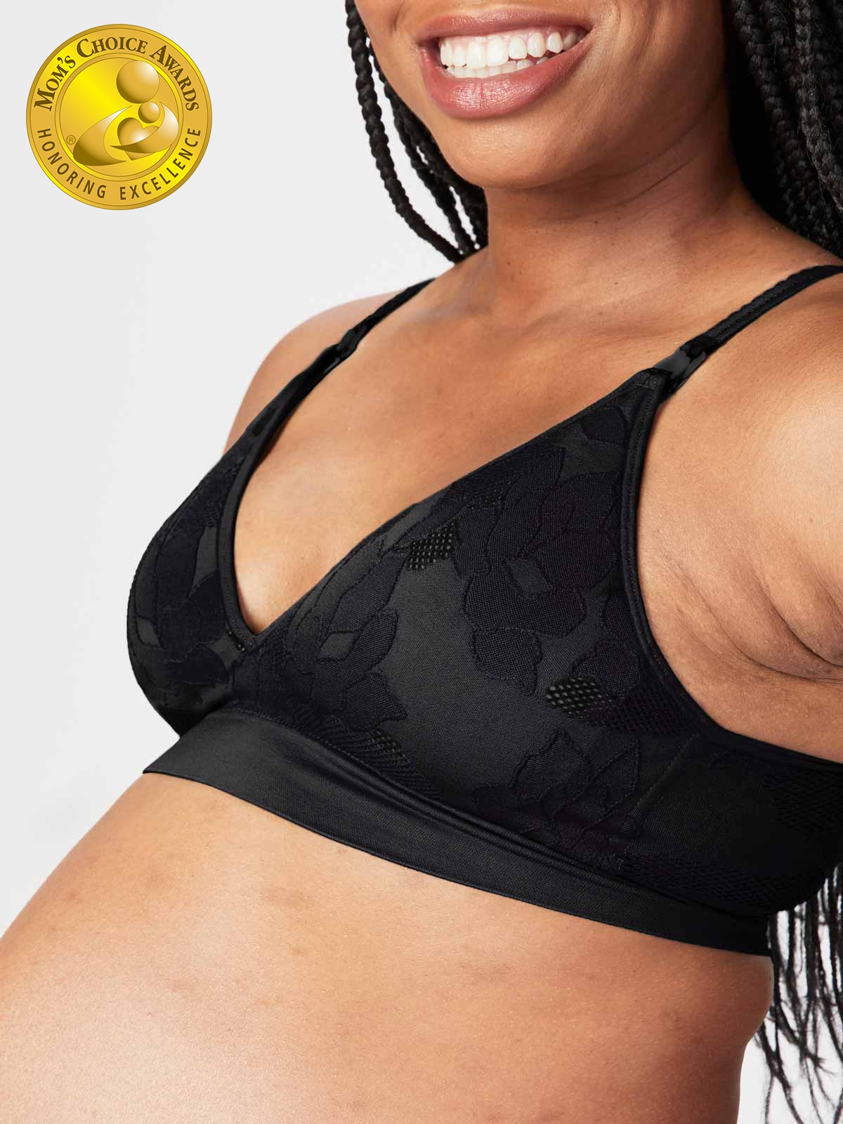 freckles recycled nursing bra - black