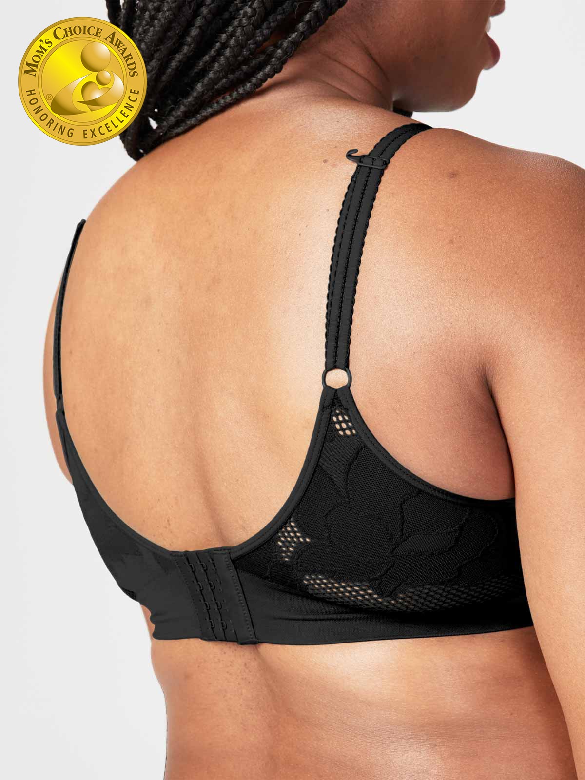 freckles recycled nursing bra - black