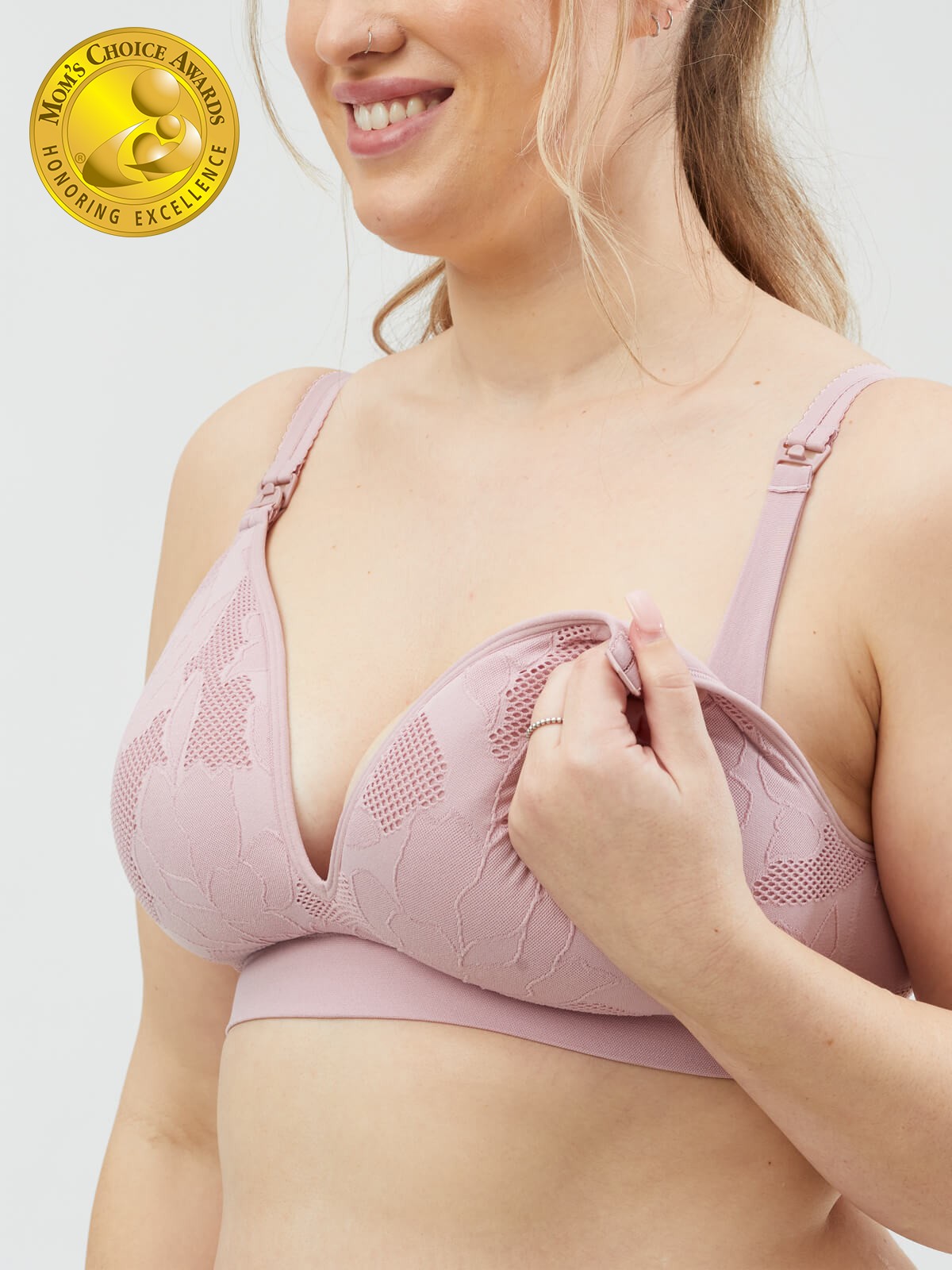 freckles recycled nursing bra - mauve