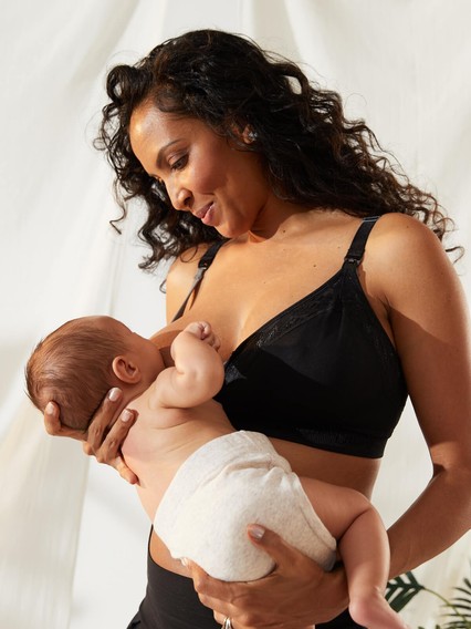 Cake Freckles Recycled Busty Nursing Bra (E-FF) – Black – Maternal Instinct