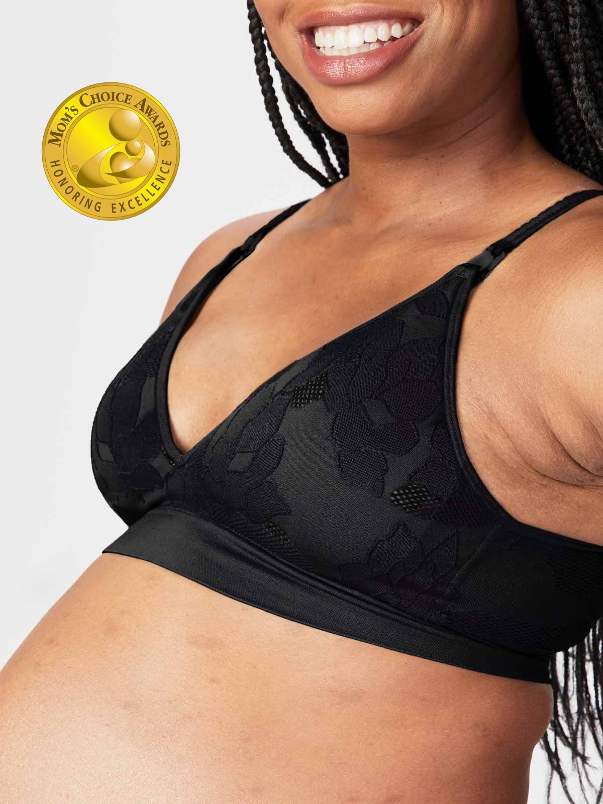 freckles recycled nursing bra - black