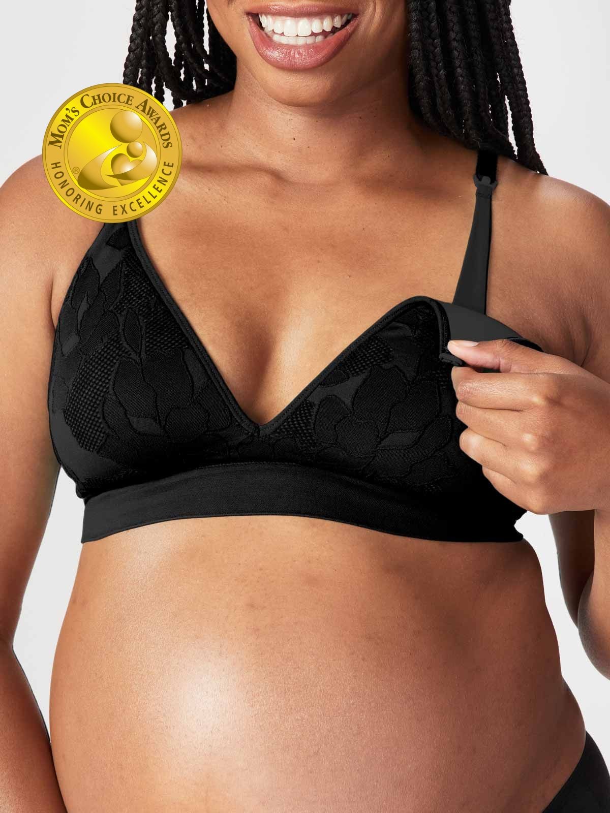 freckles recycled nursing bra - black