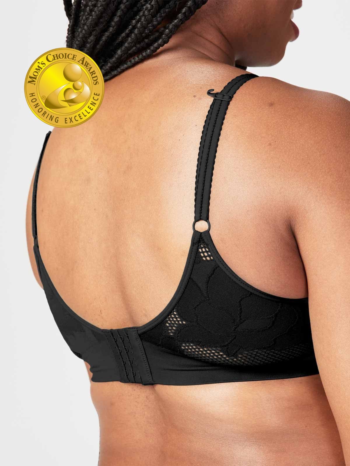 freckles recycled nursing bra - black