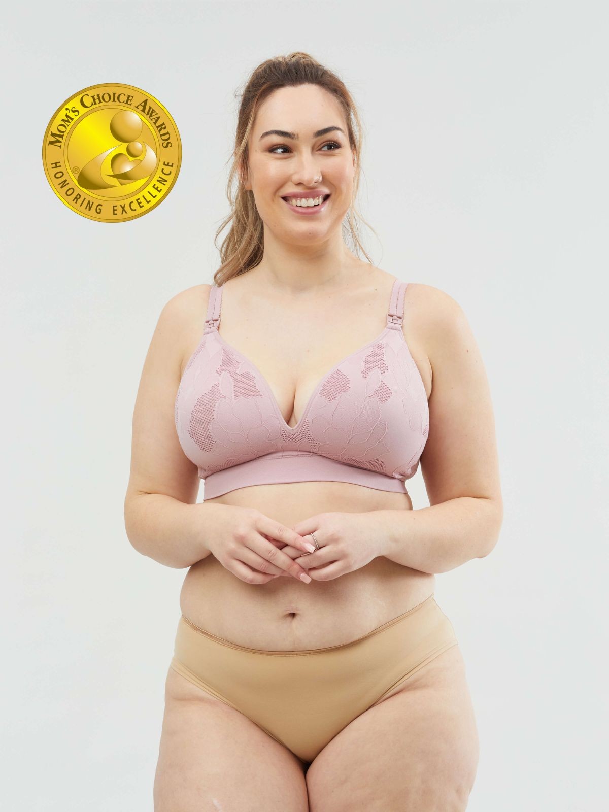 freckles recycled nursing bra - mauve
