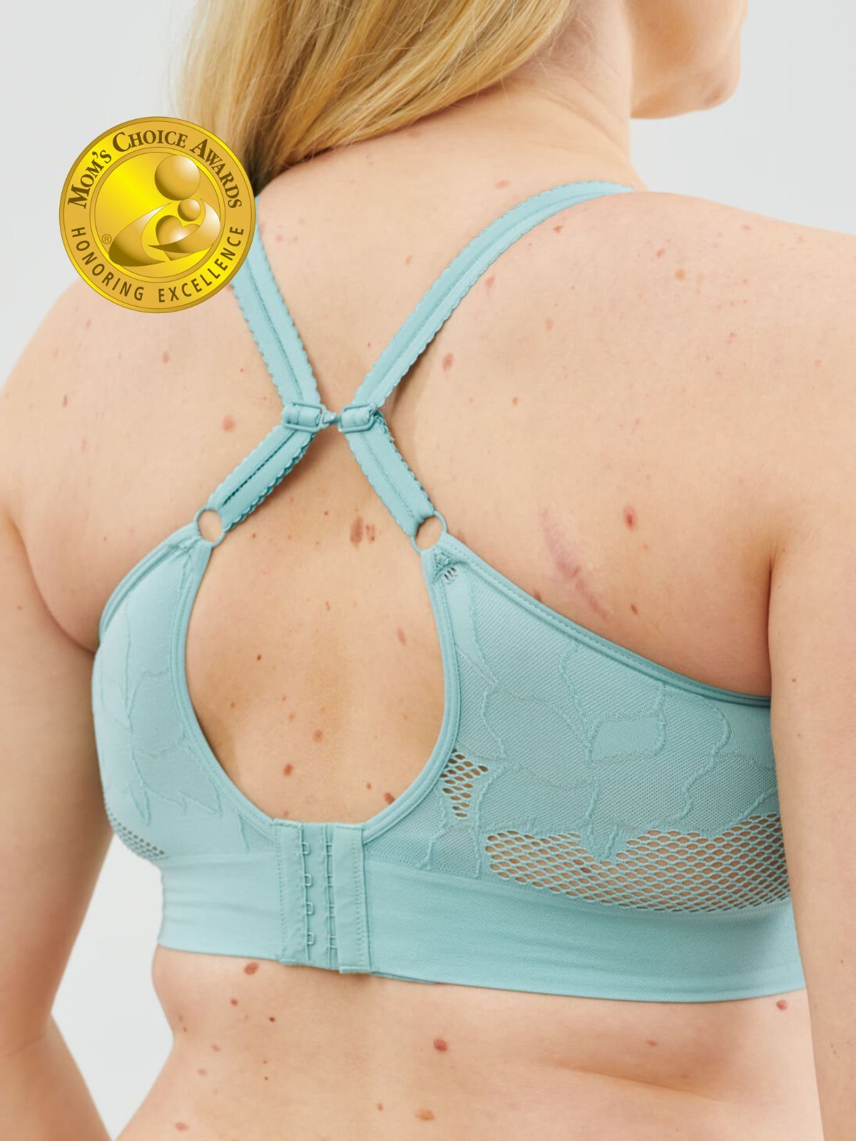 freckles recycled nursing bra - teal