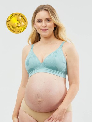 freckles recycled nursing bra - teal