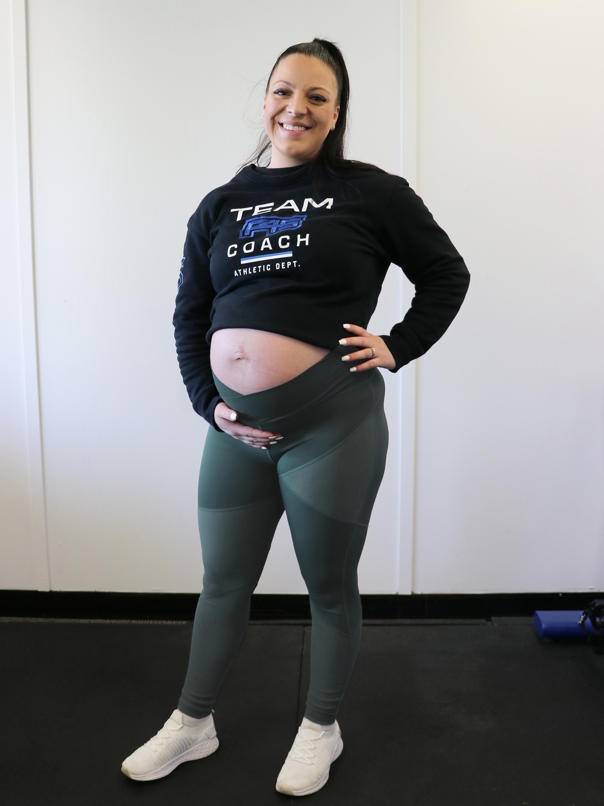 matcha maternity sports leggings - green