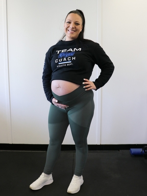 matcha maternity sports leggings - green
