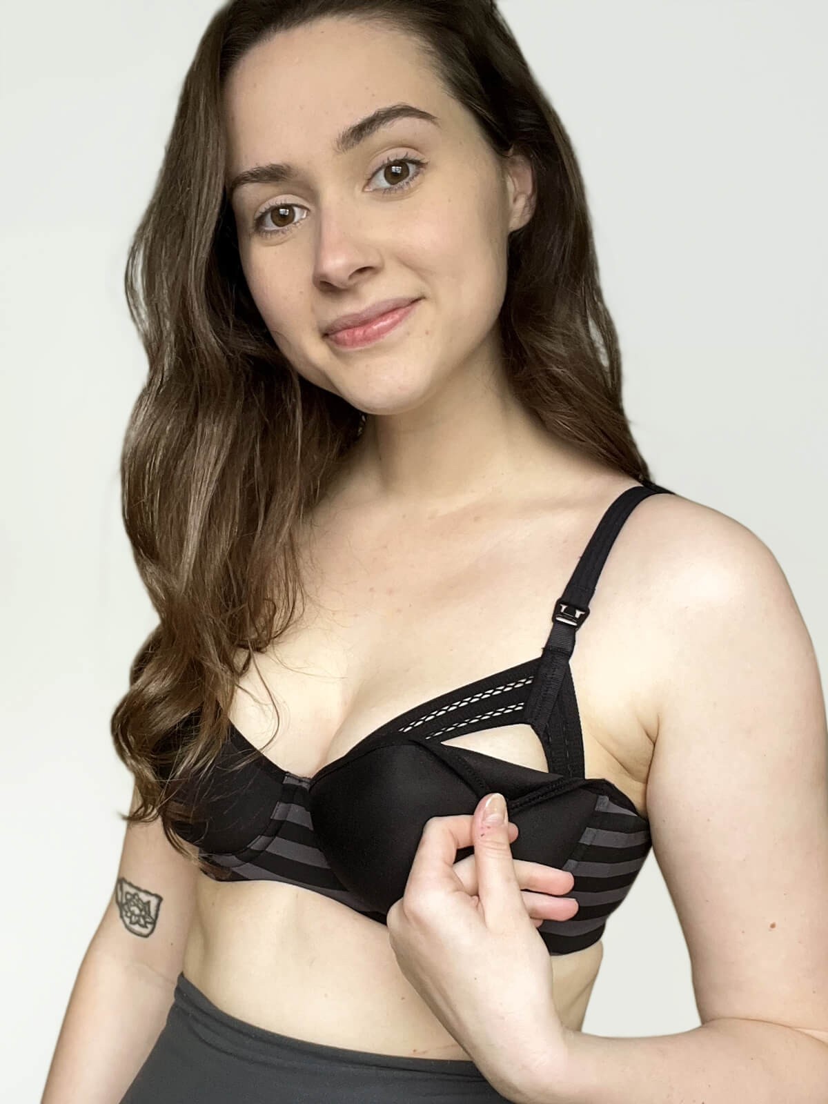 lamington nursing bra - black