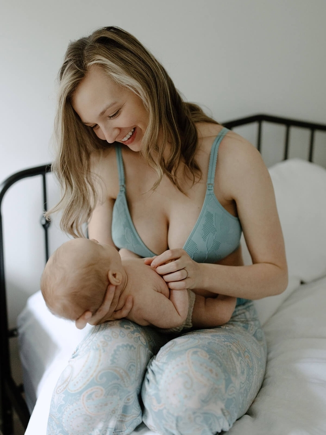 Freckles Recycled Maternity & Nursing Bra - Teal