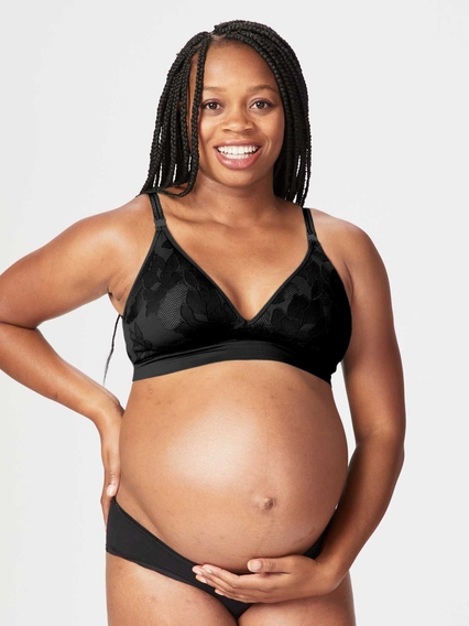 Vinfact Nursing Bra 3 Pack Seamless V Neck Maternity Bra Women Pregnancy  Breastfeeding No Underwire Sleeping Bras (Black,Nude,Blue, Small) : :  Clothing, Shoes & Accessories