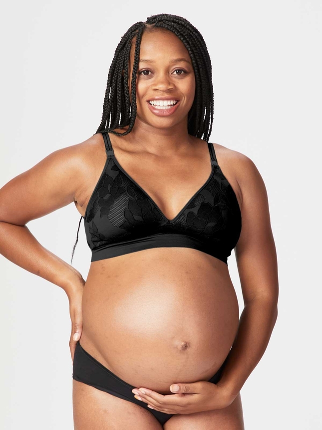 Freckles Recycled Maternity & Nursing Bra - Black
