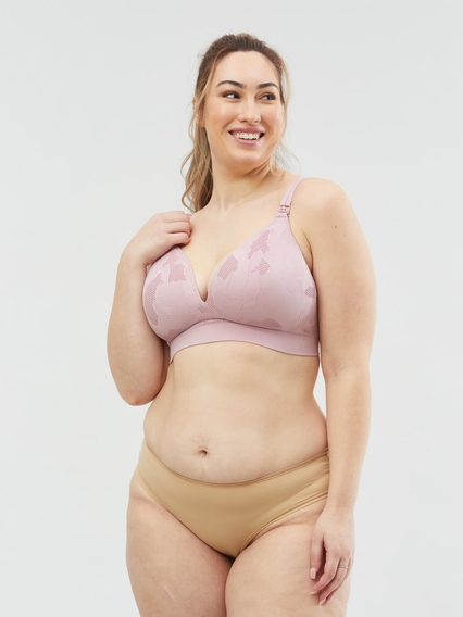 Freckles Recycled Supportive Nursing Bra - Mauve