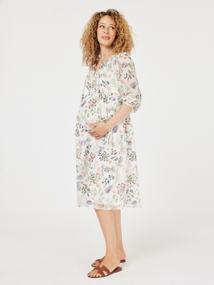posie maternity dress - soft white