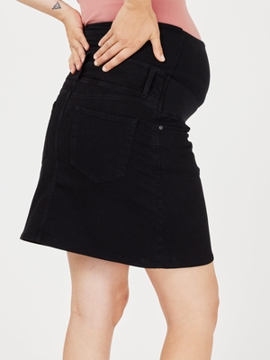 maternity denim skirt - black wash
