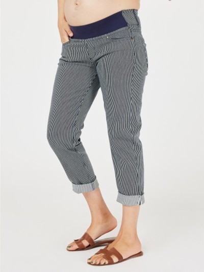 stripe maternity trousers