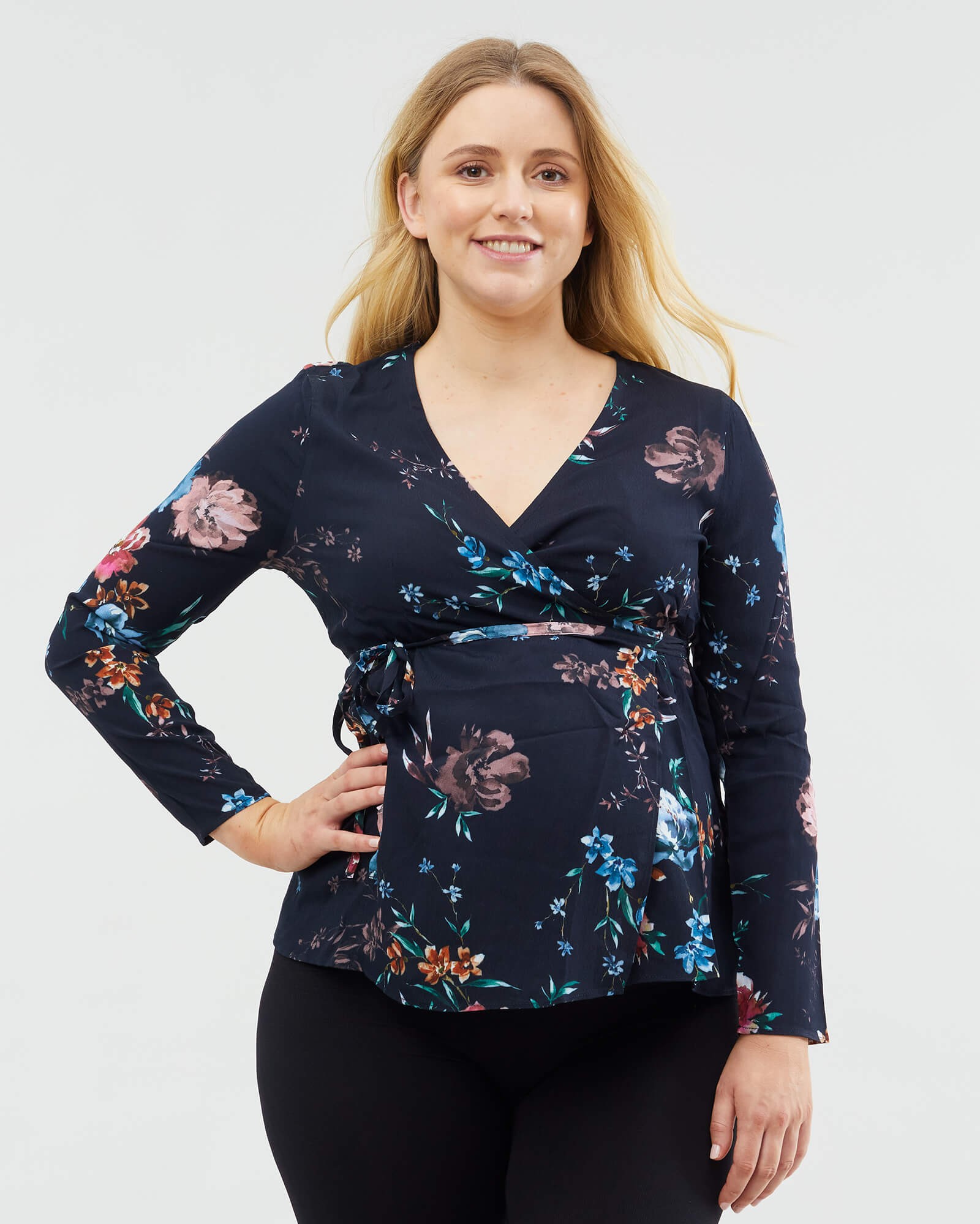 floral maternity top - npf