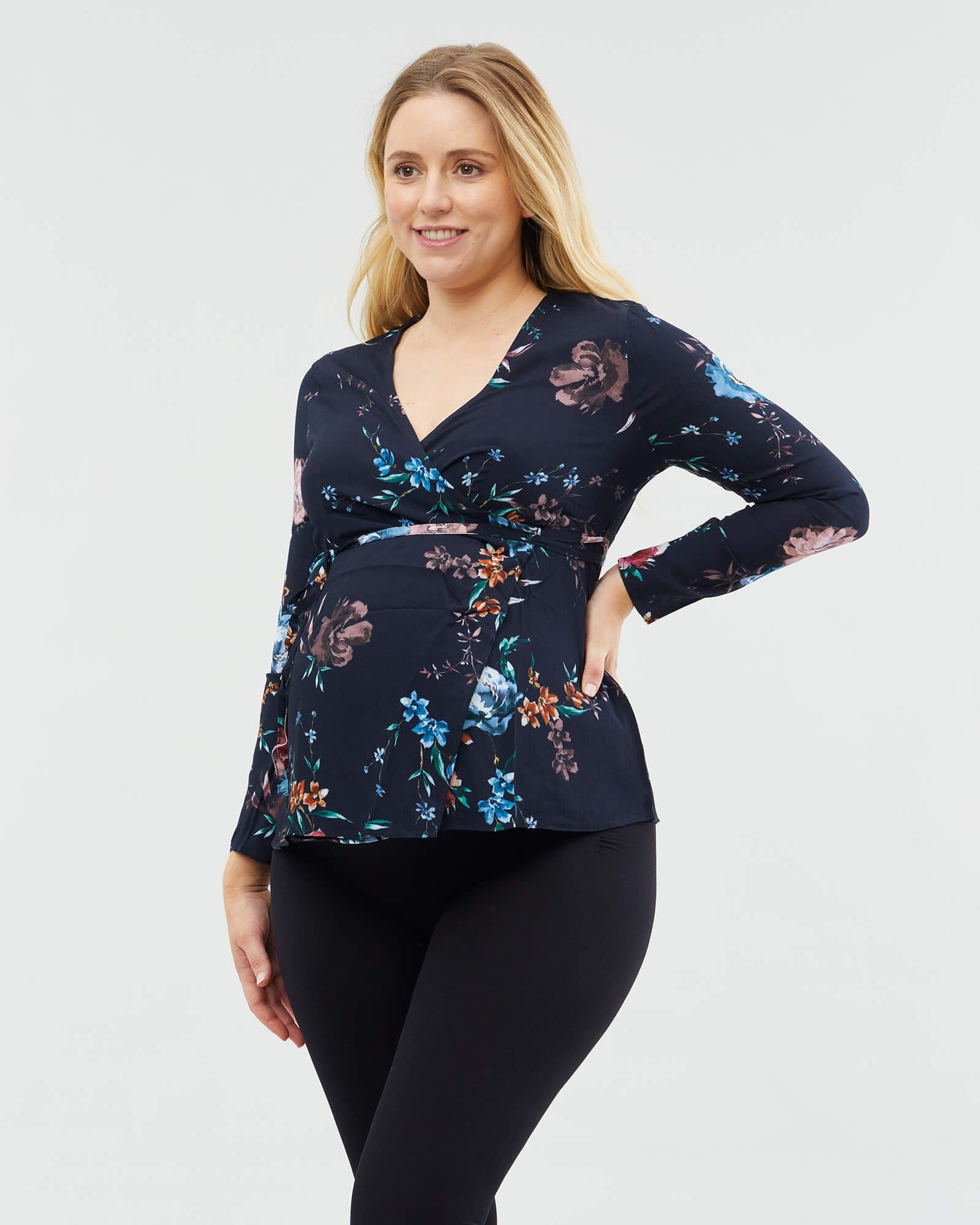 floral maternity top - npf