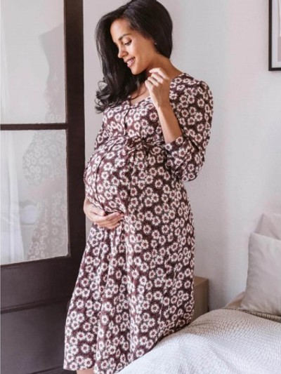 v neck maternity dress
