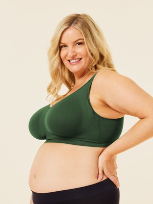 popping candy maternity nursing bralette g k cup - forest gre