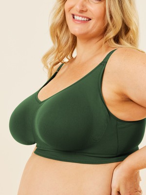 popping candy maternity nursing bralette g k cup - forest gre