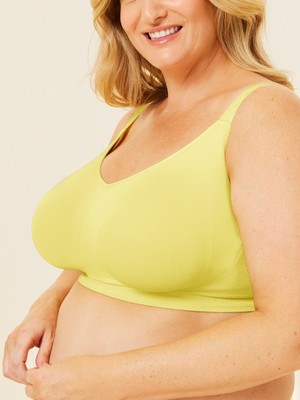 popping candy maternity nursing bralette g k cup - lemon