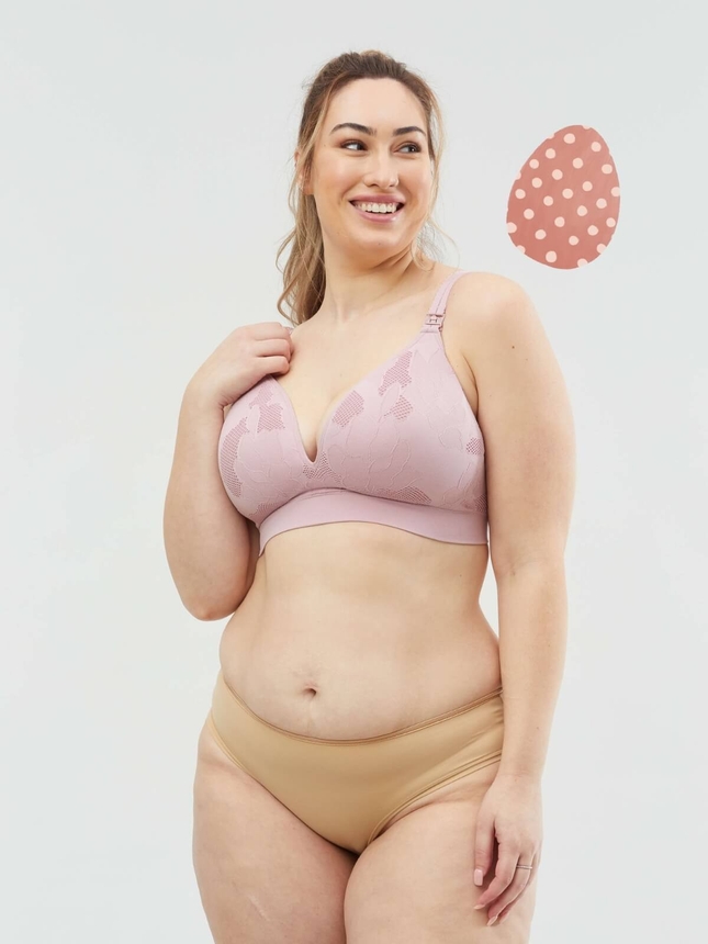 Freckles Recycled Supportive Nursing Bra - Mauve