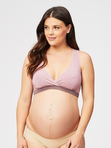 Milk Bamboo Sleep Nursing Bra - Mauve