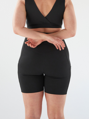 postpartum recovery shorts - black