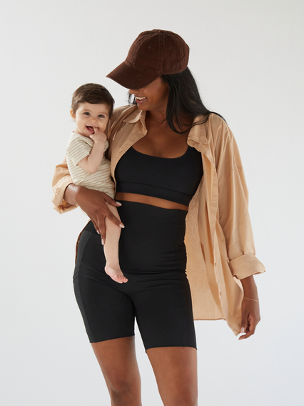 Postpartum Recovery Shorts - Black