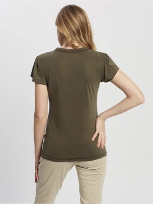 love2wait cupro touch knot shirt - green