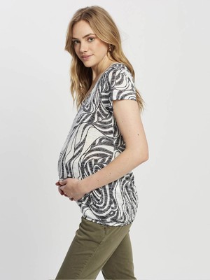 love2wait ribbed maternity top - white