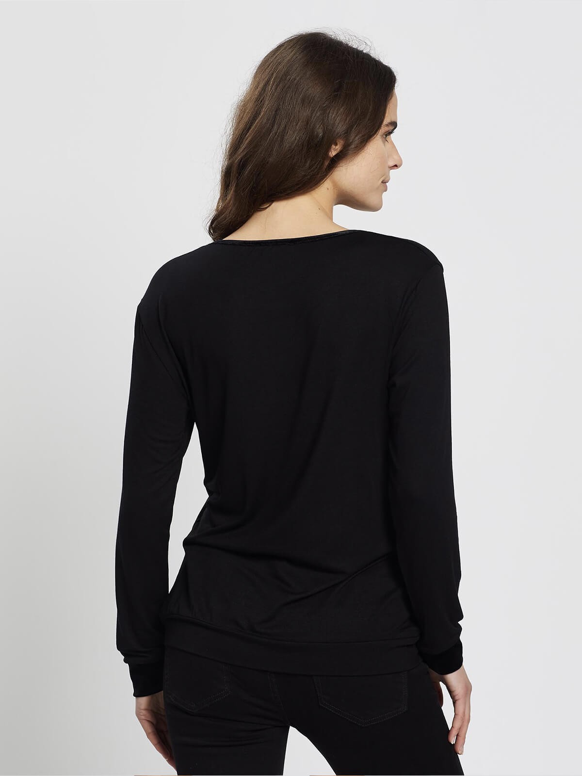 love2wait hashtag long sleeve shirt - black