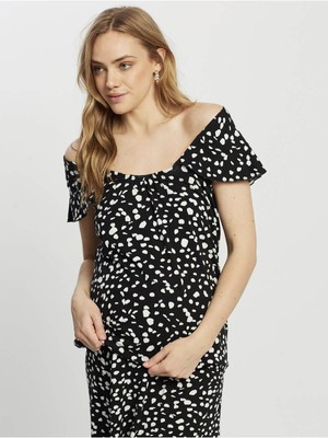 love2wait ruffled shirt - black