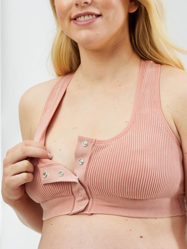 Biscotti Skin To Skin Leakproof Nursing Bra - Rose